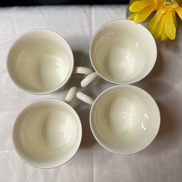 Set Of 4 Vintage Formalities By Baum Brothers Fruit Footed Cups & Saucer Set EVC - Picture 8 of 15